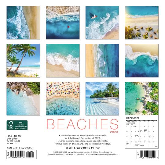 2023 Beaches Mini Wall Calendar Wall Calendars Michaels